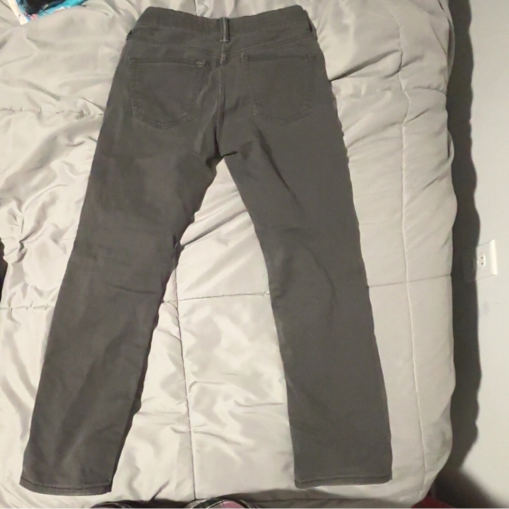 Gray Straight-Leg Jeans